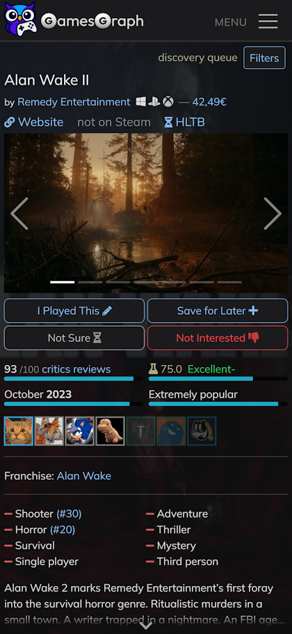 GamesGraph mobile screenshot 3